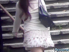 Oriental Slut Caught Pee