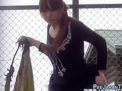 Oriental Slut Caught Pee