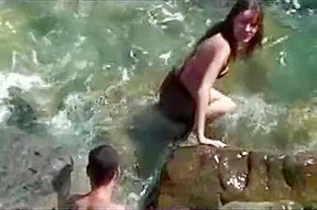 Outside Movie Of Inexperienced Sexy Couple Enjoying