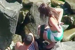Outside Movie Of Inexperienced Sexy Couple Enjoying
