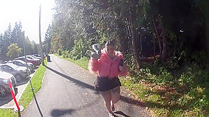 PAWG PARTY SLUT gives public bbbj for a ride home