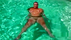 PAWG in a Vegas pool