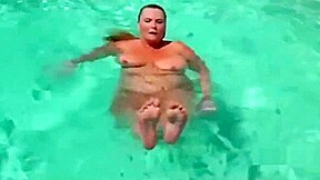 PAWG in a Vegas pool