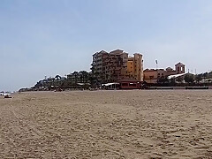 Pee At Public Beach Shower