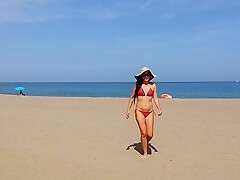 Pee At Public Beach Shower