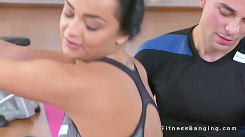 Perfect Ass Fit teen 18+ Fucks Her Coach In The Gym