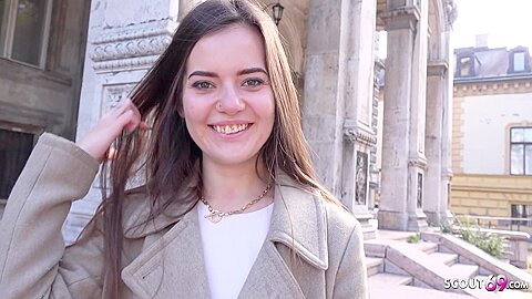 Petite Braces teen 18+ Lizi Vogue Pickup For Casting Fuck