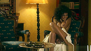 Petite ebony big tits teen 18+ striptease before hot babe