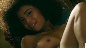 Petite ebony big tits teen 18+ striptease before hot babe