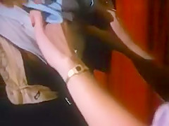 Pilot fucking stewardess in black nylons