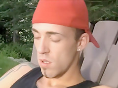 Playing Outdoors With Juicy Balls And Huge Cock