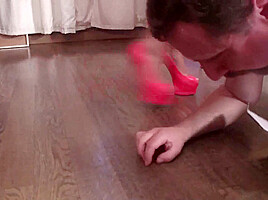 Playing with her cleaning slave by Foot Girls