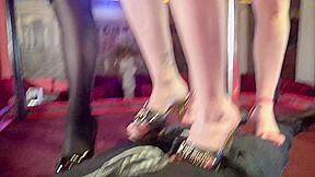 Poledance trampling by Femdom Austria