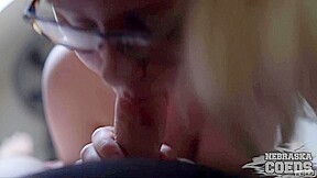 Pov Blowjob Between The Scenes With Sexy Young Mia She Loves Licking Balls And Swallowing Cum