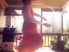 Pregnant Young Step mom Emily in See through Dress on