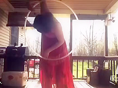 Pregnant Young Step mom Emily in See through Dress on
