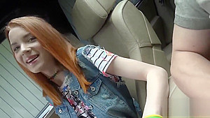 Pretty sweetie gives a blowjob in pov and gets spread pussy poked