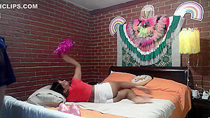 #Pride2019 - Step-brother lets lesbian step-sister try out his cock 1