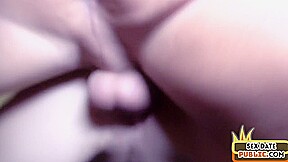 Public BJ bae with pierced nipples fucked in POV by sex date