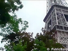 Public Fmf Threesome Next To The Crowdy With Eiffel Tower