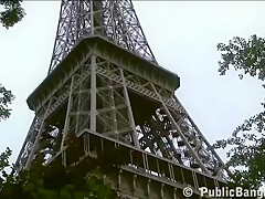 Public Fmf Threesome Next To The Crowdy With Eiffel Tower