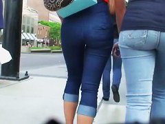 Public street candid college asian chicks