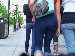 Public street candid college asian chicks