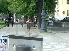 Public upskirt flashing