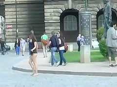 Public upskirt flashing