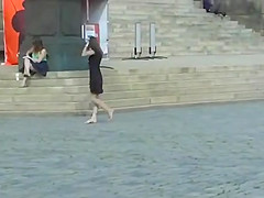 Public upskirt flashing