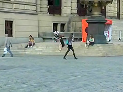 Public upskirt flashing