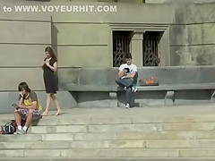 Public upskirt flashing
