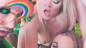 Quinton James drops his big load over slutty teens 18+ hungry mouth