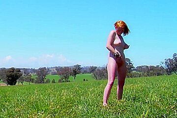 REAL REDHEAD ISADORA PINK ZEPPELINS SHAGGY RED BUSH PALE SKIN three