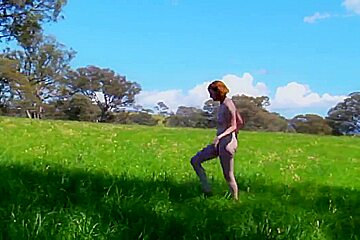 REAL REDHEAD ISADORA PINK ZEPPELINS SHAGGY RED BUSH PALE SKIN three