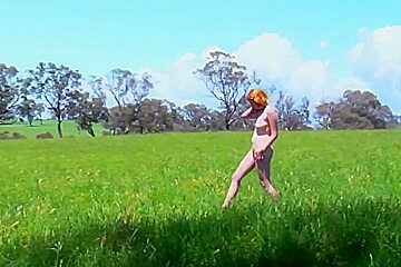 REAL REDHEAD ISADORA PINK ZEPPELINS SHAGGY RED BUSH PALE SKIN three