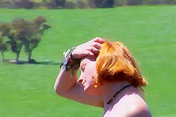 REAL REDHEAD ISADORA PINK ZEPPELINS SHAGGY RED BUSH PALE SKIN three