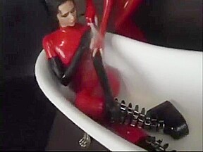 Red Latex Bathtub