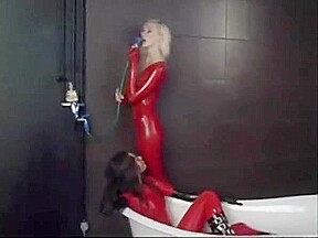 Red Latex Bathtub