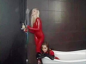 Red Latex Bathtub