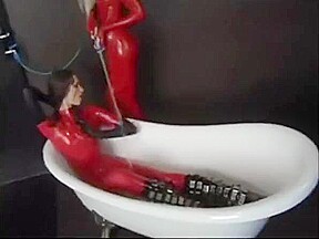 Red Latex Bathtub