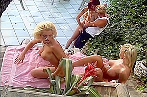 Redhead Dominica Drilled From Behind Outdoors