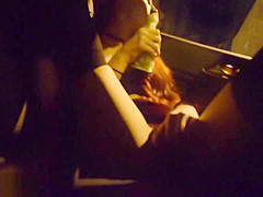 Redhead in Car Backseat Secret Bad Dragon Tako Dildo Fuck