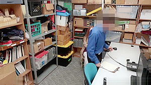Redhead shoplifter Ella Hughes gets her wet pussy rammed by officers