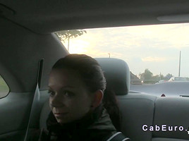 Redhead student 18+ fucked in fake taxi at night