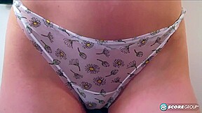 Redheaded teen 18+ Clarise Strips And Her Slit