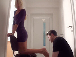 Returned home for foot worship by Foot Girls
