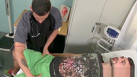 Ripped doctor bangs and cum sprays