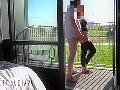 Risky Public Balcony Sex With People Watching - Projectsexdiary