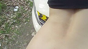 Romanian guy fucks a street hooker in the woods POV